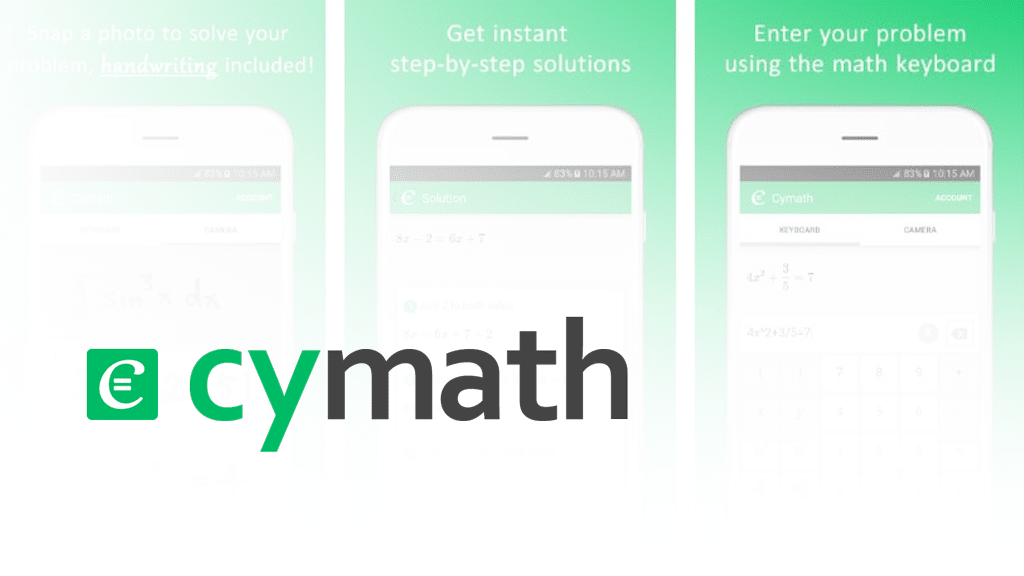 aplicaciones móviles para resolver ejercicios de matemáticas cymath